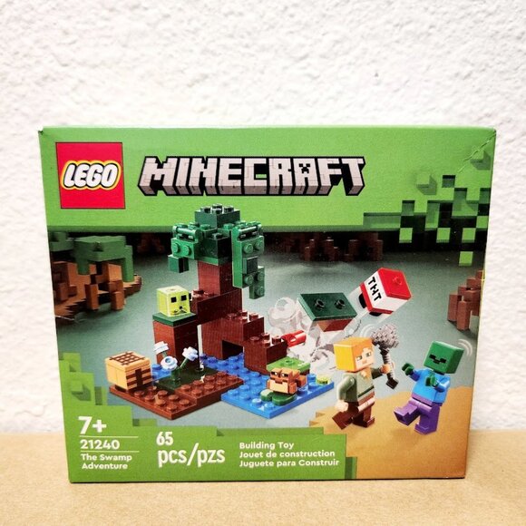 NEW LEGO MINECRAFT SWAMP ADVENTURE 21240 Zombie Alex Frog Slime Building Set Bra - Picture 9 of 9